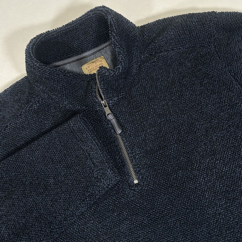 Telluride Clothing Company Men's XXL Blue 1/4 Zip Fleece Lined Hi-Pile‎ Pullover